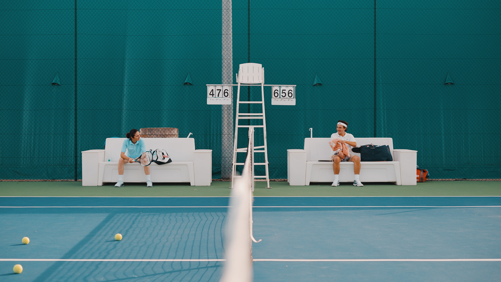 Coulisses du tournage au Tennis Club